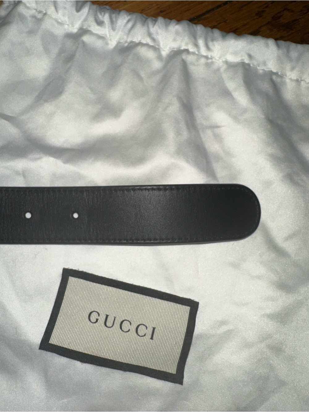 Gucci Marmont Black Leather Belt with Gold Interlocking GG Buckle - Picture 8 of 16